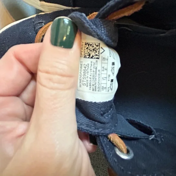 Sperry Crest Vibe  Navy Canvas Boat Shoes - Picture 6 of 6